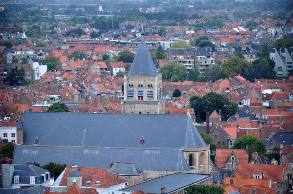 City, Town, Roof, Architecture, Church