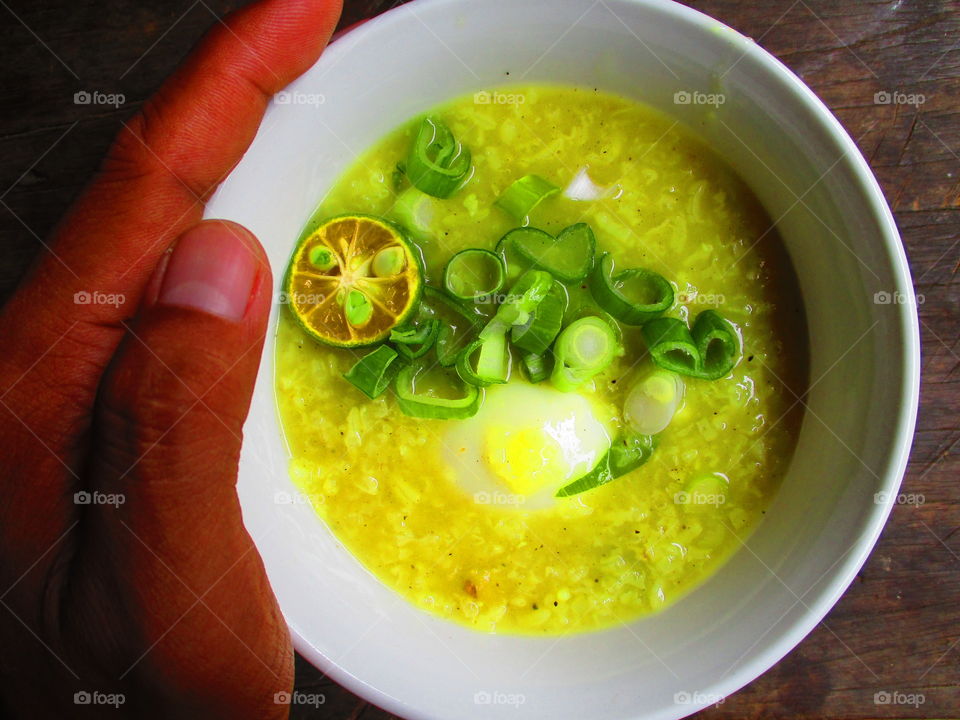 rice soup with egg