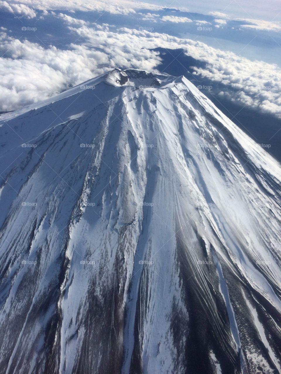 Fuji from a military flight