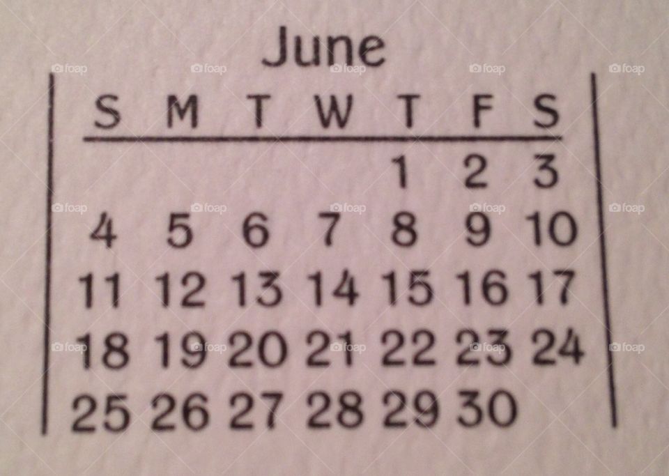 June 2017 dates