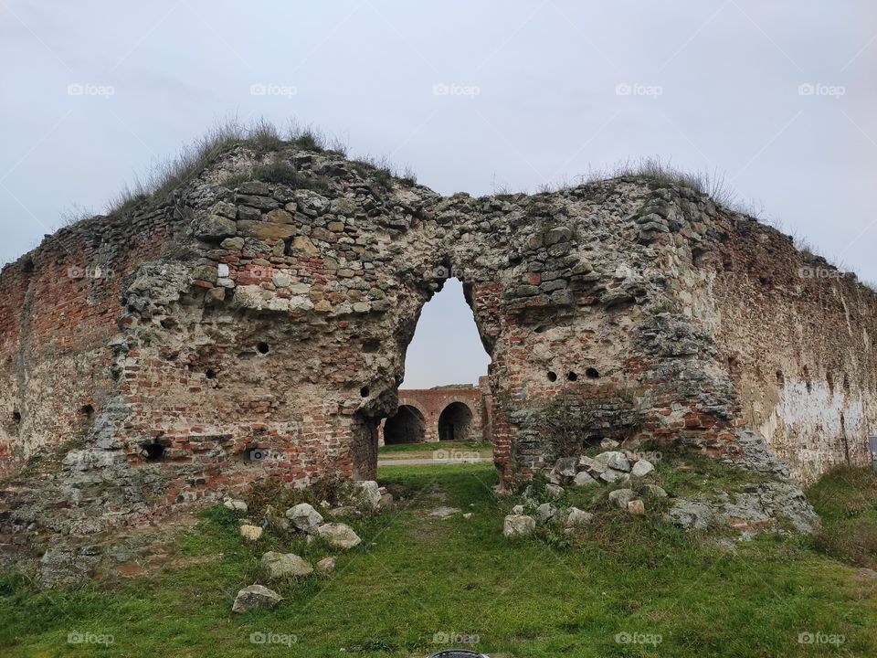 Sabac medieval fort broken ramparts