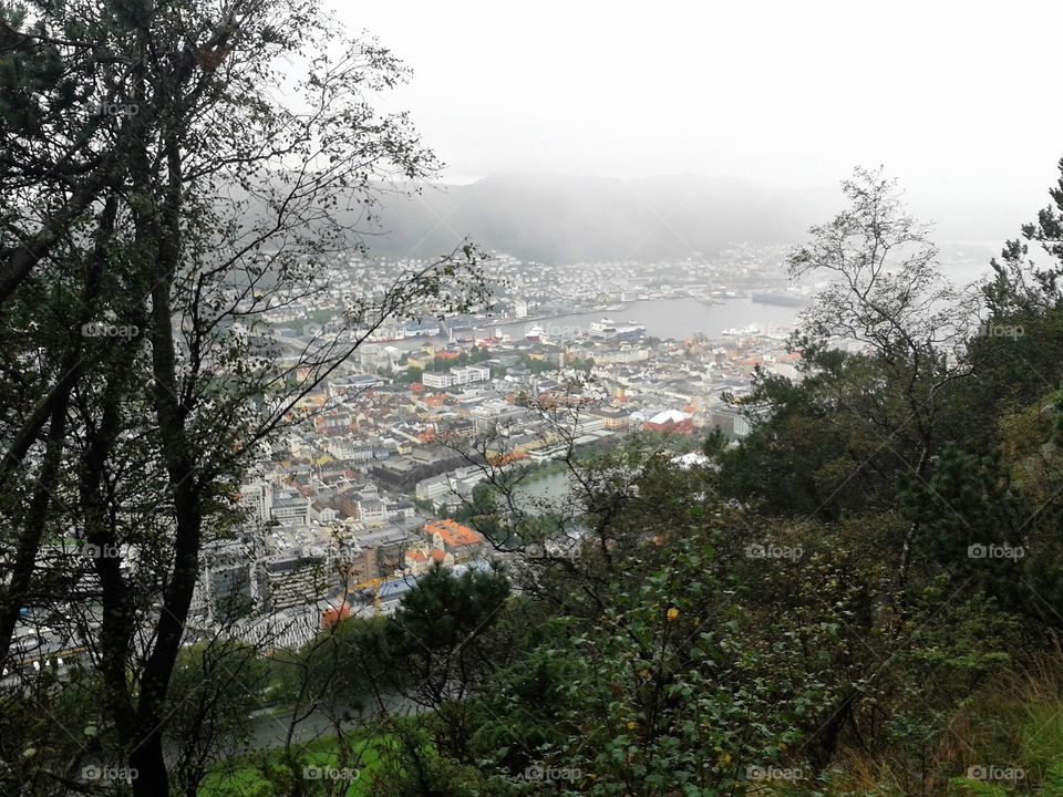 Bergen from the Fløyen