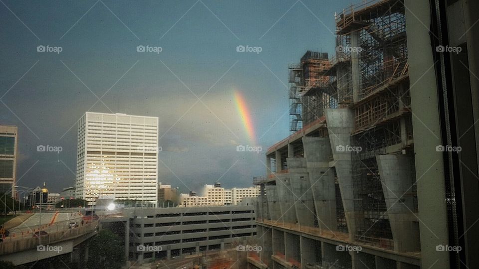 urban rainbow. rainbow at the Georgia Dome