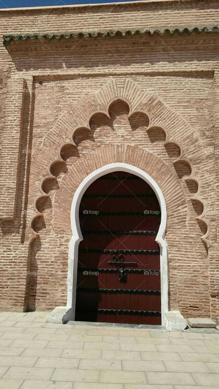 Ancient door made of wood