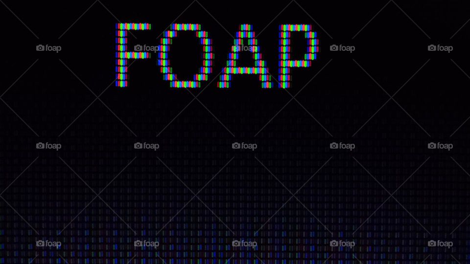 Foap name in pixels, square shaped pixels, colourful pixels, rectangle shaped pixels, Foap, Foap name