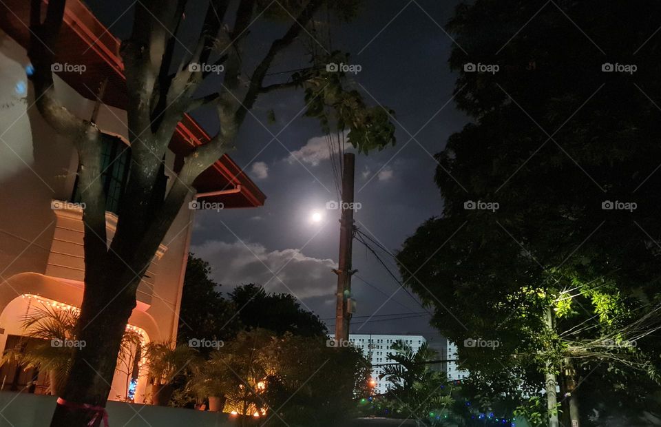 Capturing the beautiful moon in our village