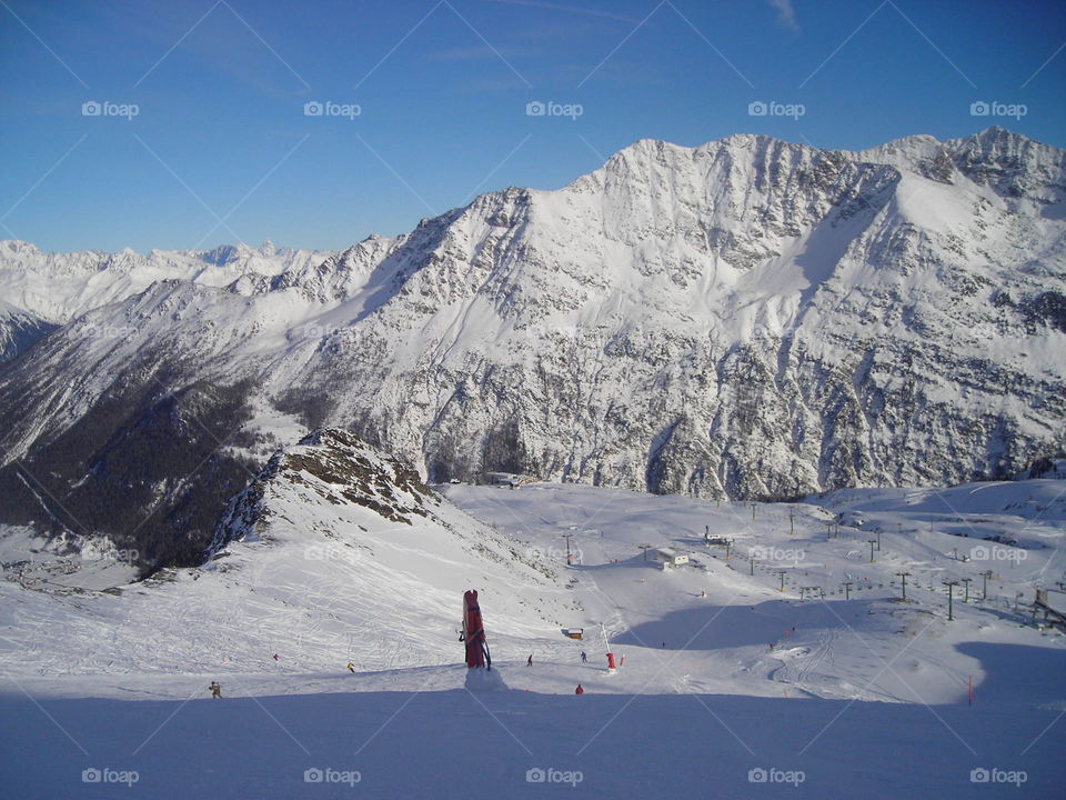 Alps mountain on winter