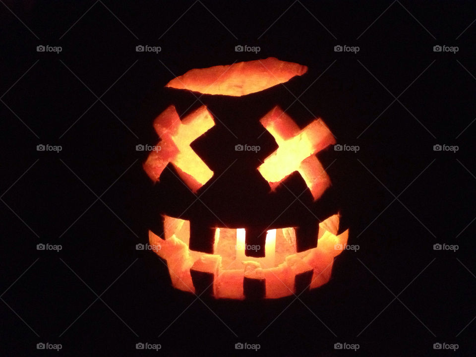 Lantern, Dark, Halloween, Flame, Pumpkin