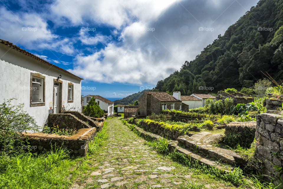 Almost abandoned village of Sanguinho, Sao Miguel, Azores, Portugal.
