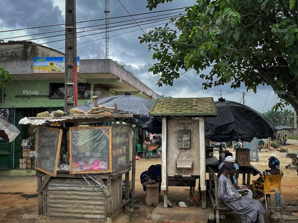 A little market in Abidjan.