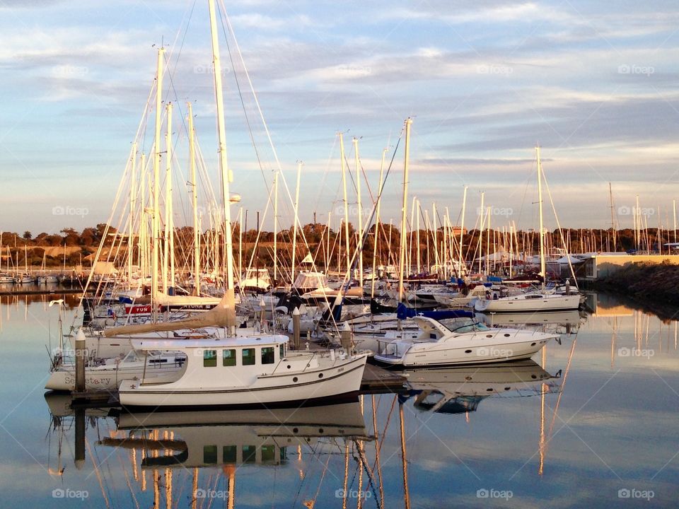 Sunset over Sandringham Yacht Club