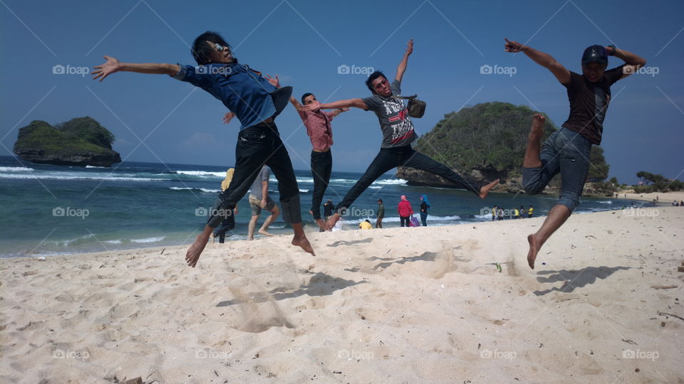 gymnastics on the beach