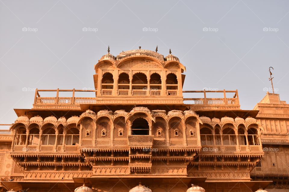 ancient historical building inside of Jaisalmer Fort Jaisalmer Rajasthan India