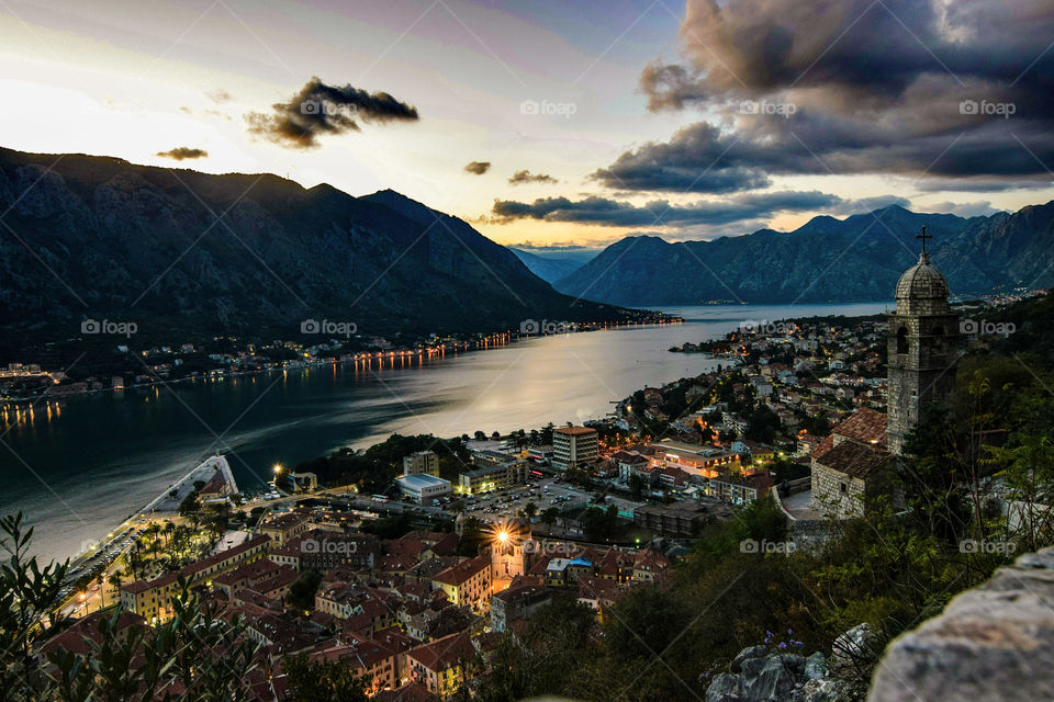 View of Kotor town in Montenegro