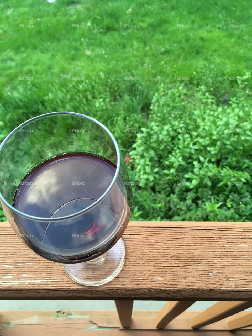 Looking down on wine