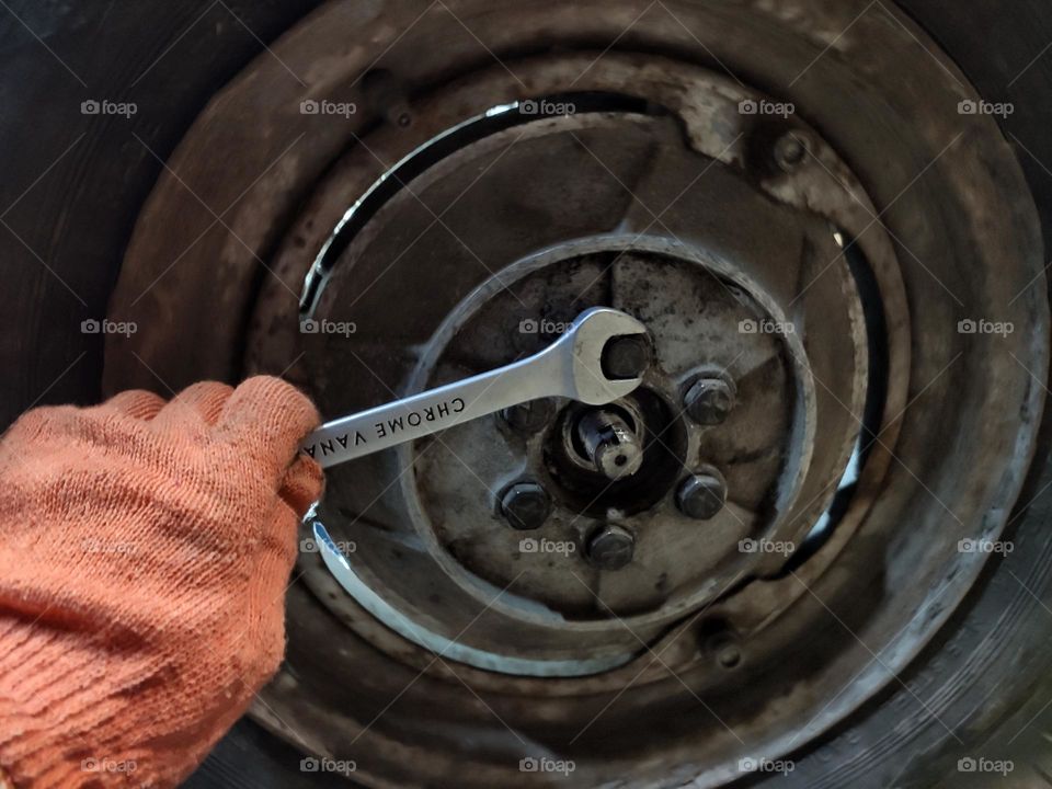 car mechanic at work