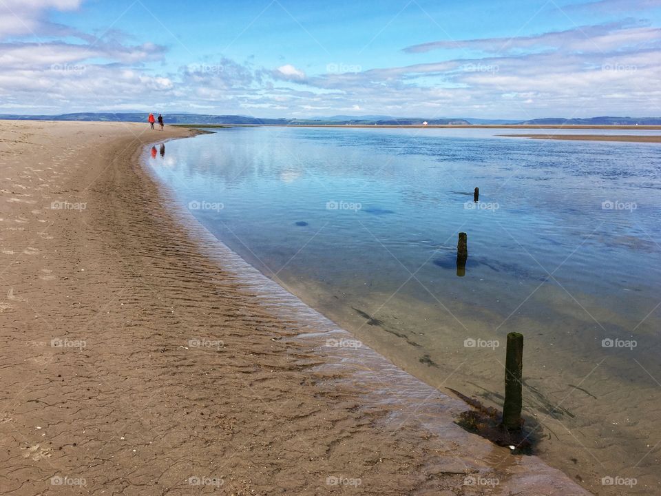 Beautiful Findhorn Beach in Scotland