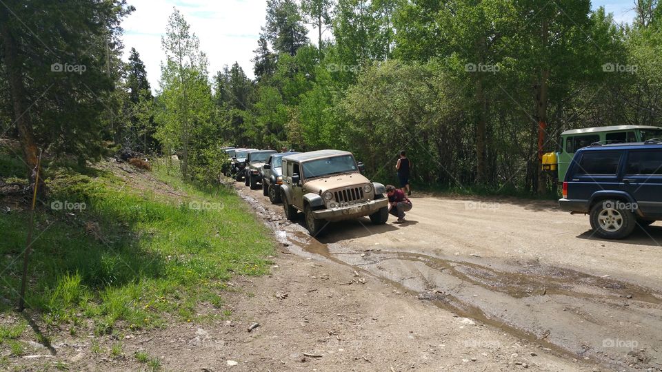 Airing down at Pickle Gulch Trail Head