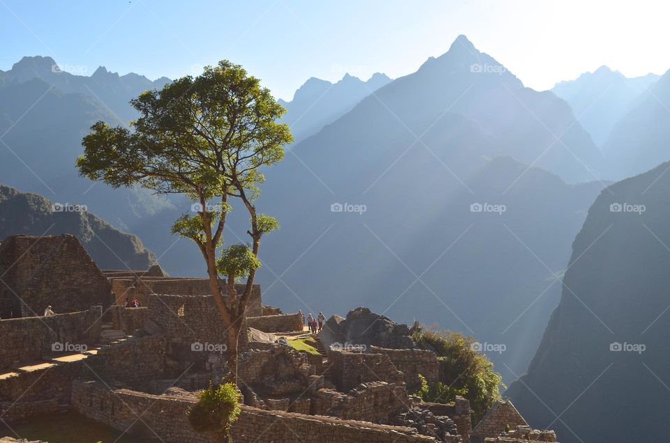 Picturesque nature views and archaeology vacation at "lost and found" Inca city and Machu Picchu cultural and archaeological site in Peru. 