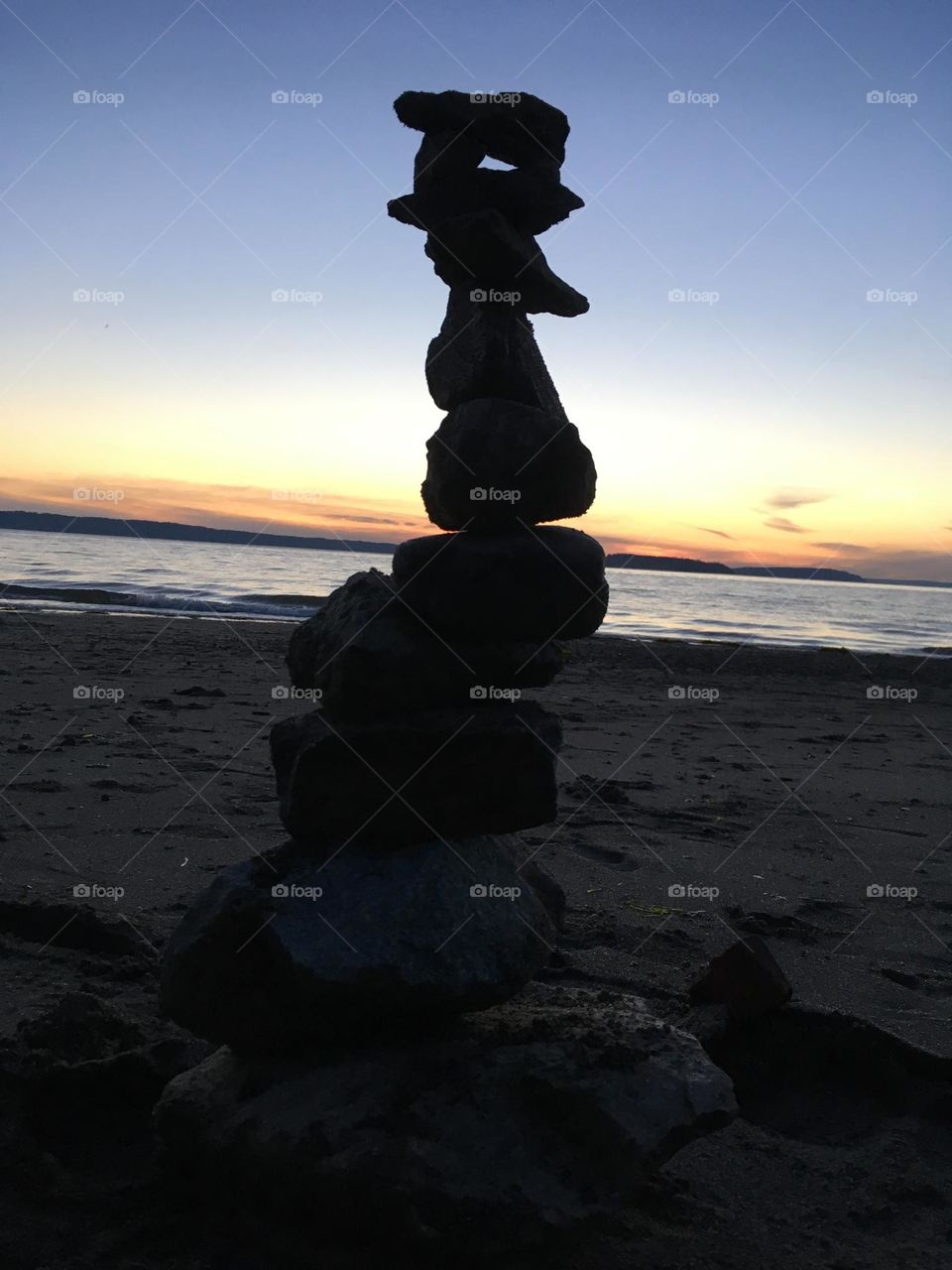 Prayer rocks at the beach