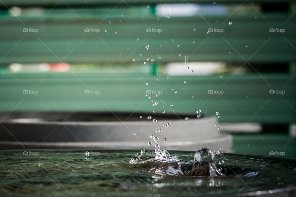 View of water drop splashing