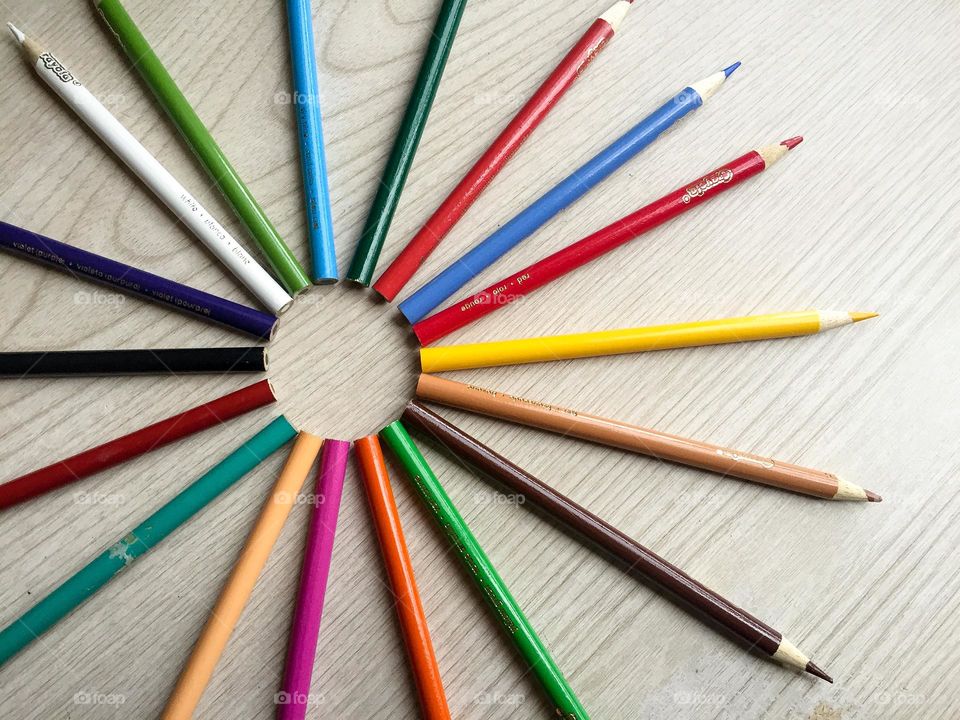 Wooden Colored Pencils Sunshine