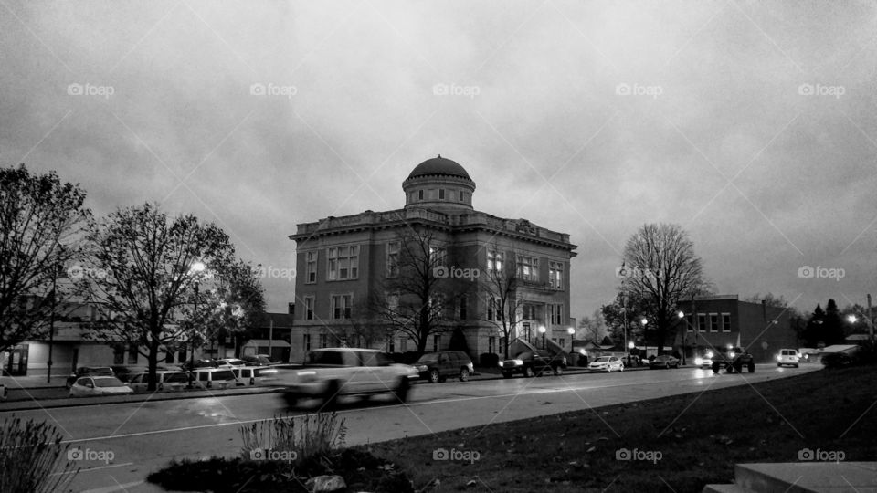 Blustery Courthouse View