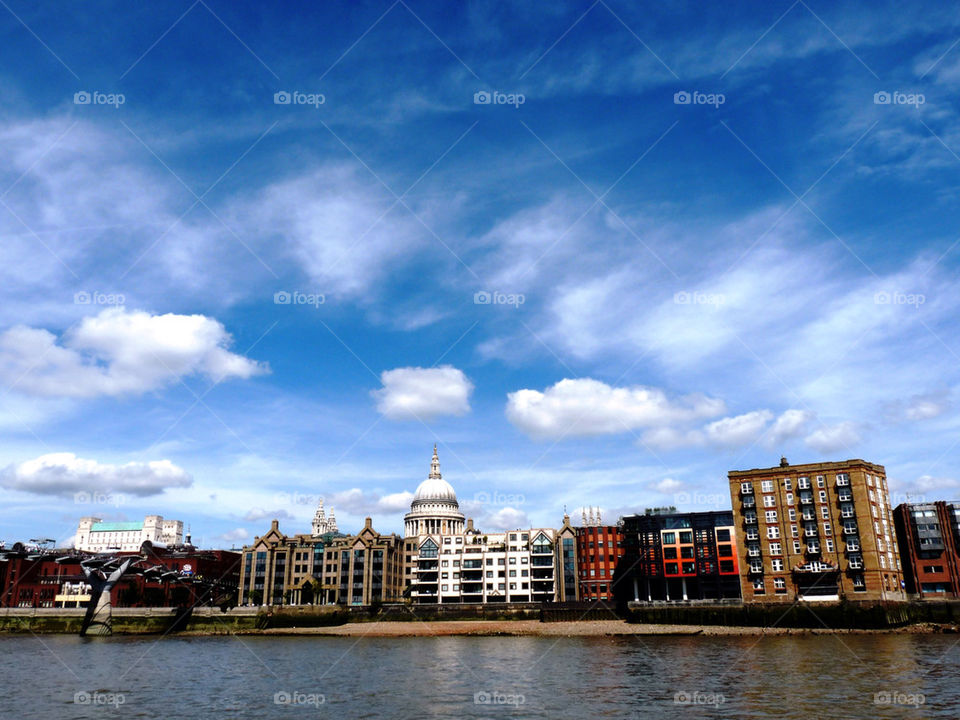 blue summer london river by llotter