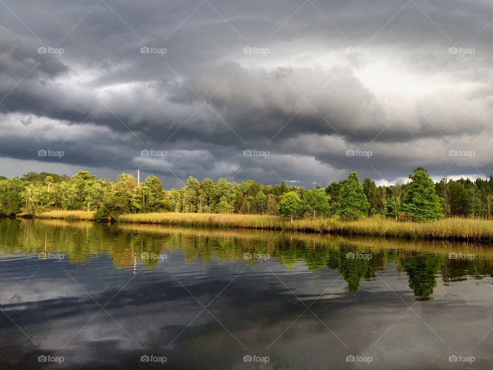 Calm before the storm!. The weather changes in seconds in Florida. Especially when you are by the beach! We had run away from this lightning storm on our bikes and still got soaked in rain! 