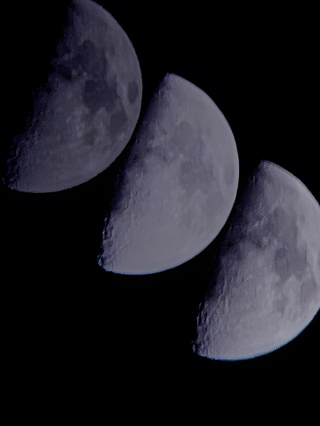 Moon stages at it sets for the night