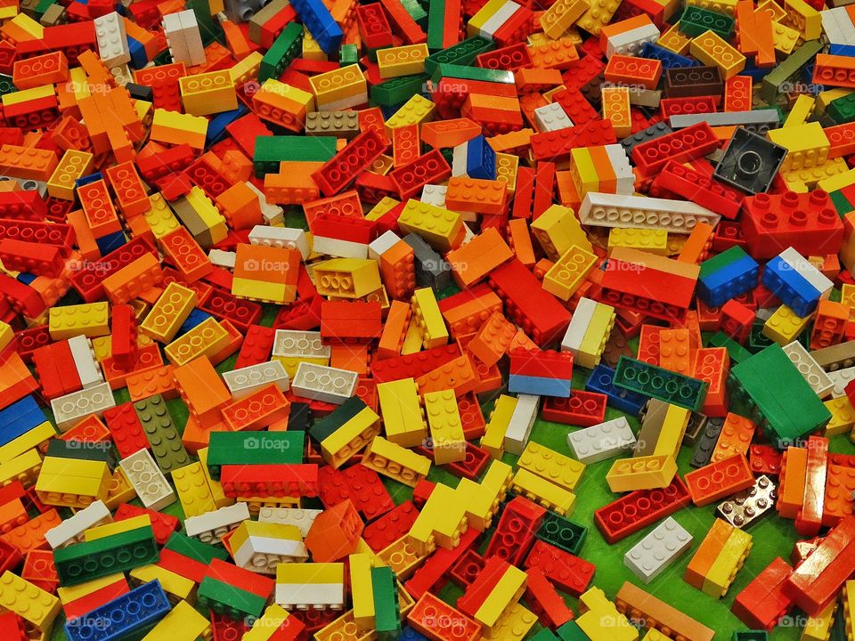 Colorful Pile Of Legos. Giant Pile Of Colorful Lego Bricks
