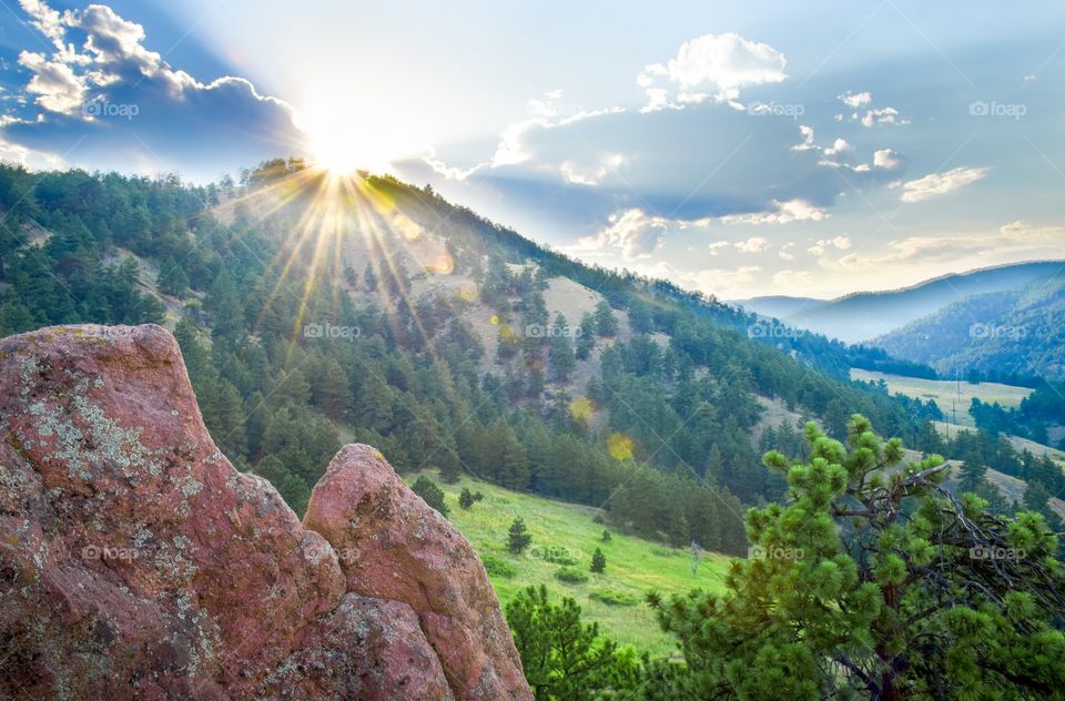 Sunset at the mountains 