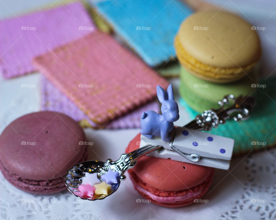 easter bunny macaron