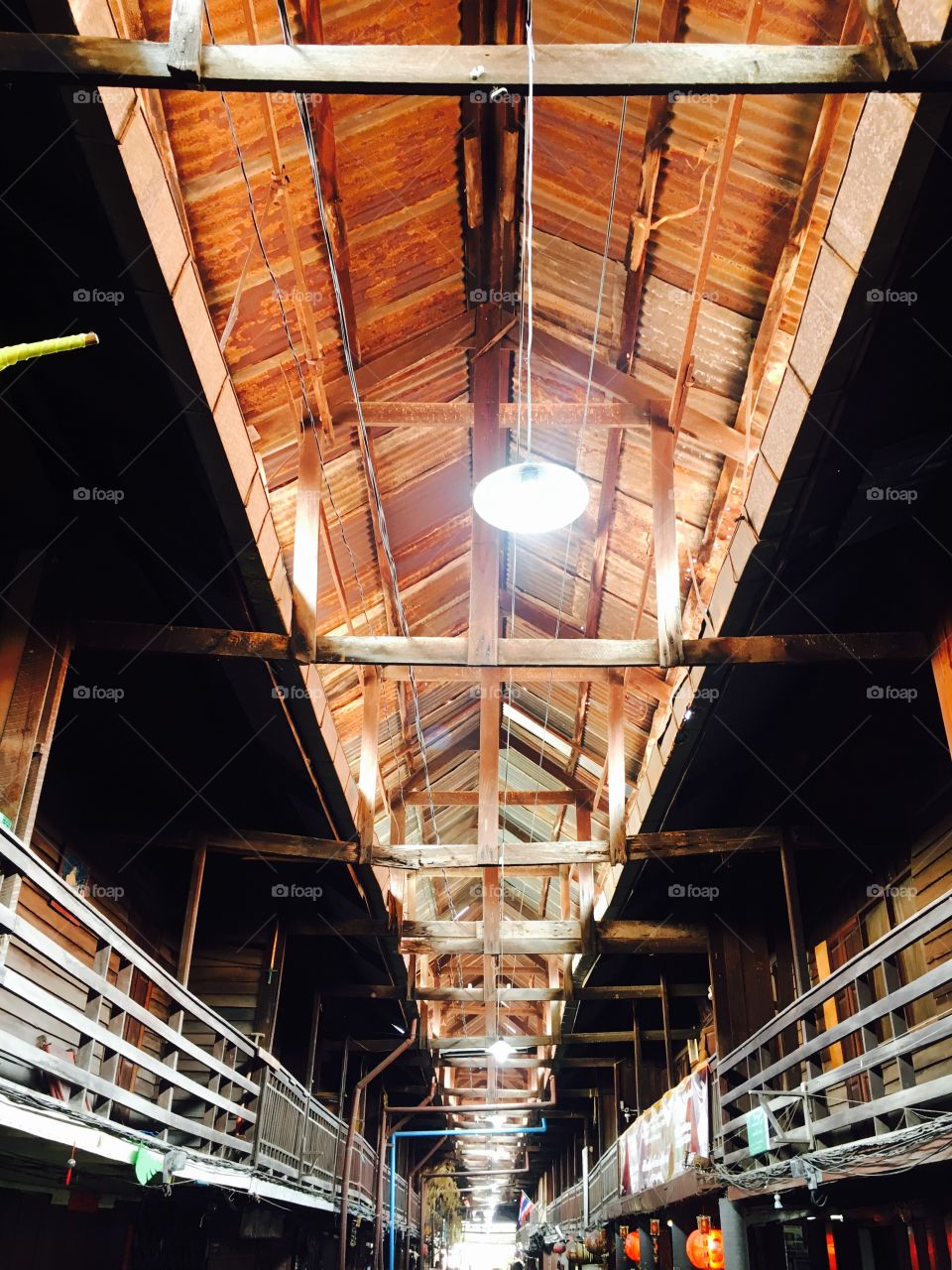 Vintage market ceiling 100 year in suphanburi, Thailand 