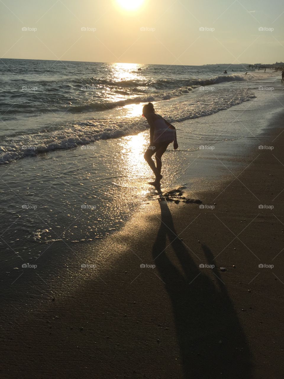 Last summer... seaside...little girl ...sunset beach 