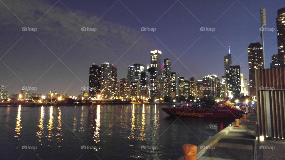 Chicago Skyline from Navy Pier