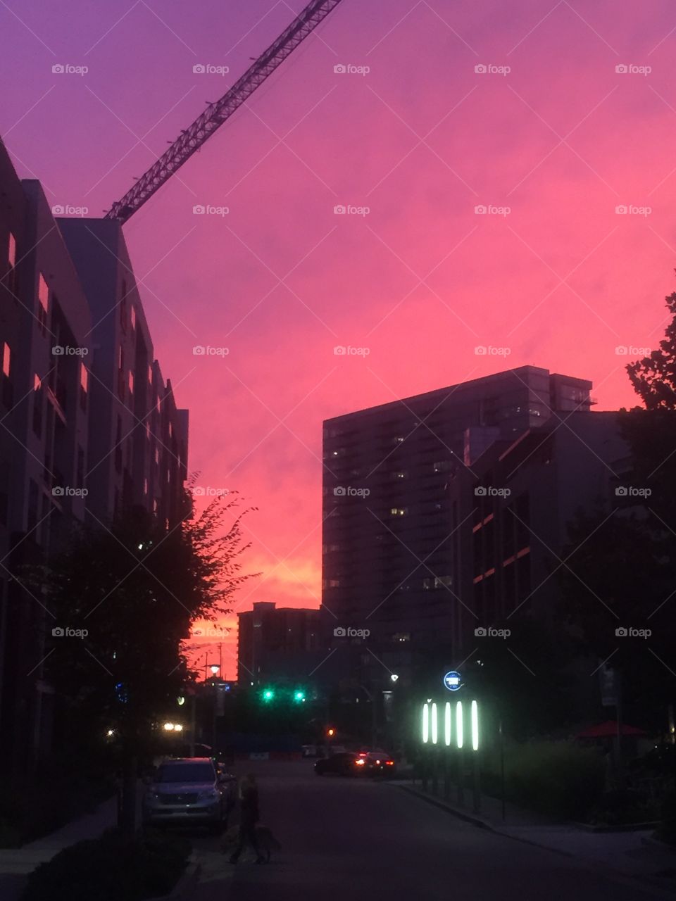 Pink skies