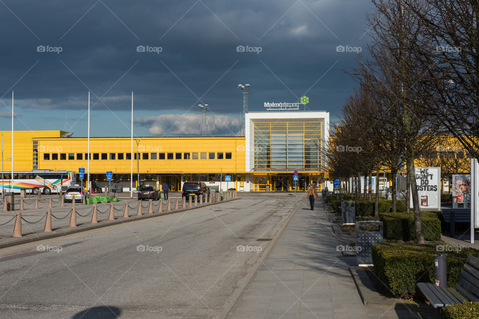 Malmö Airport outside the city of Malmö Sweden.