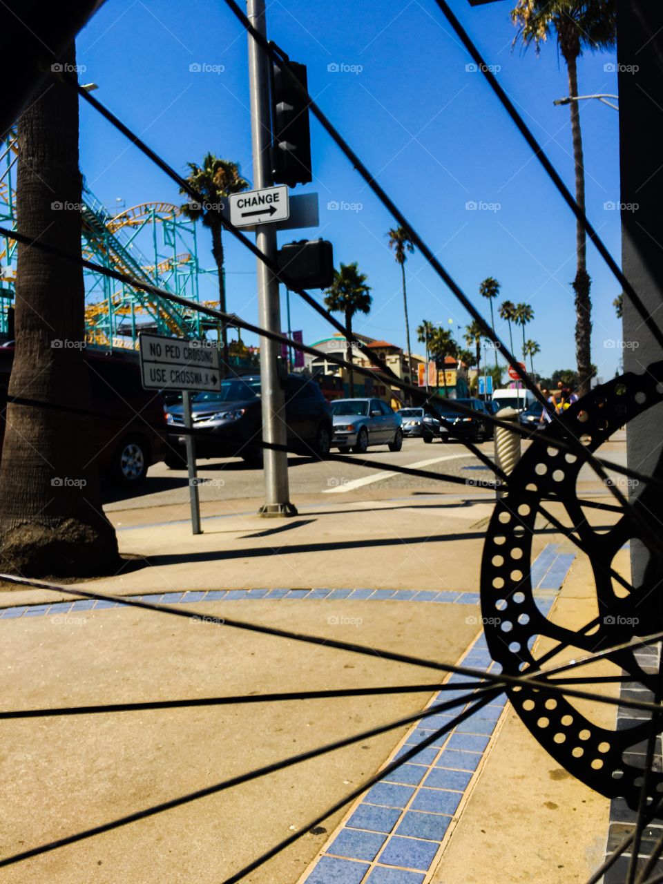 Through the spokes