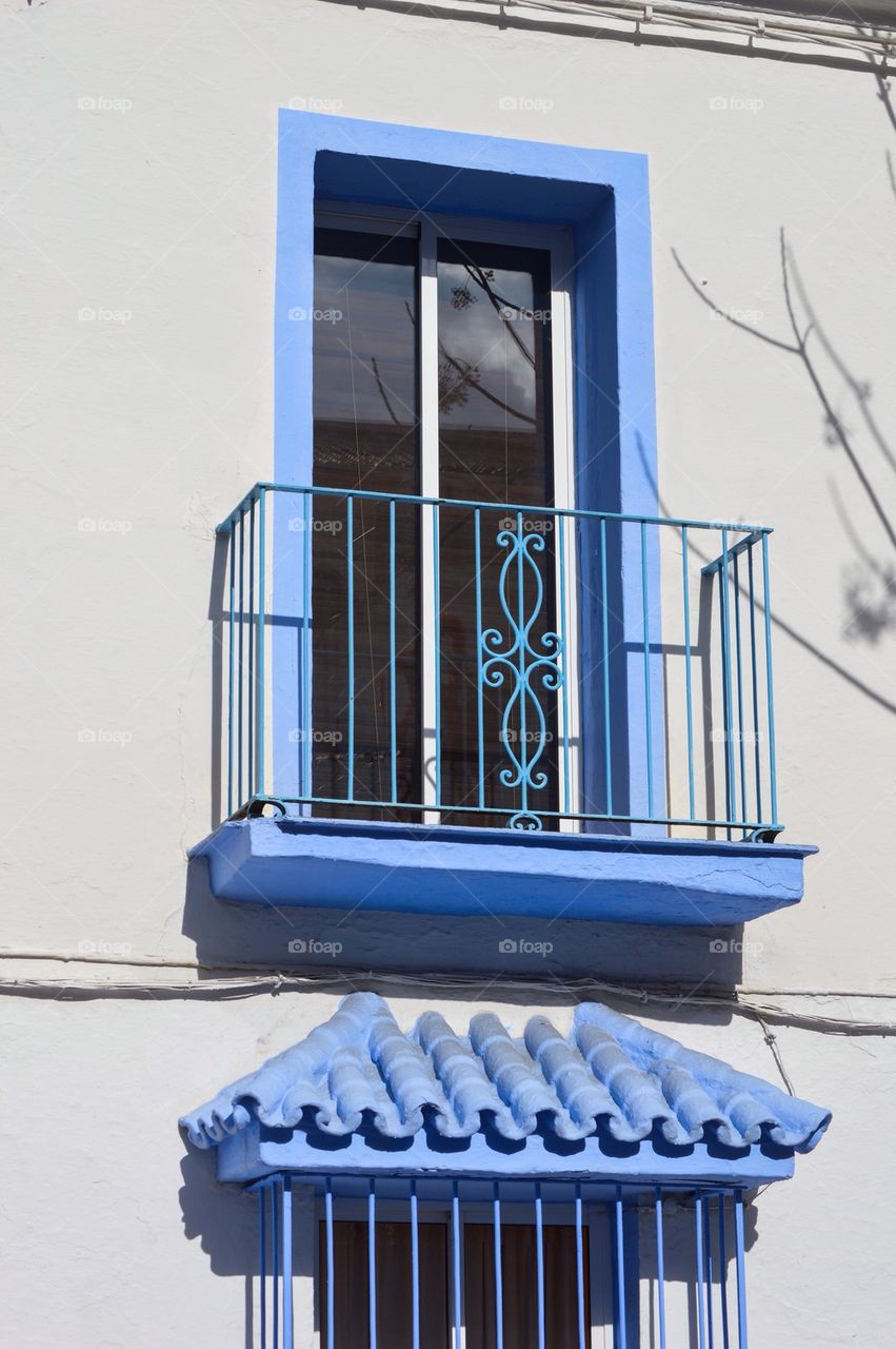 Blue balcony
