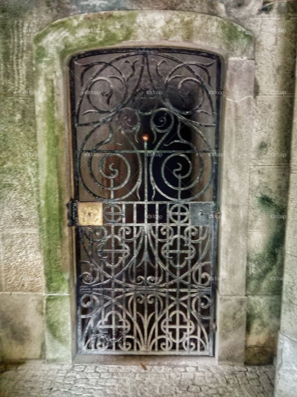 old door in abandoned monument