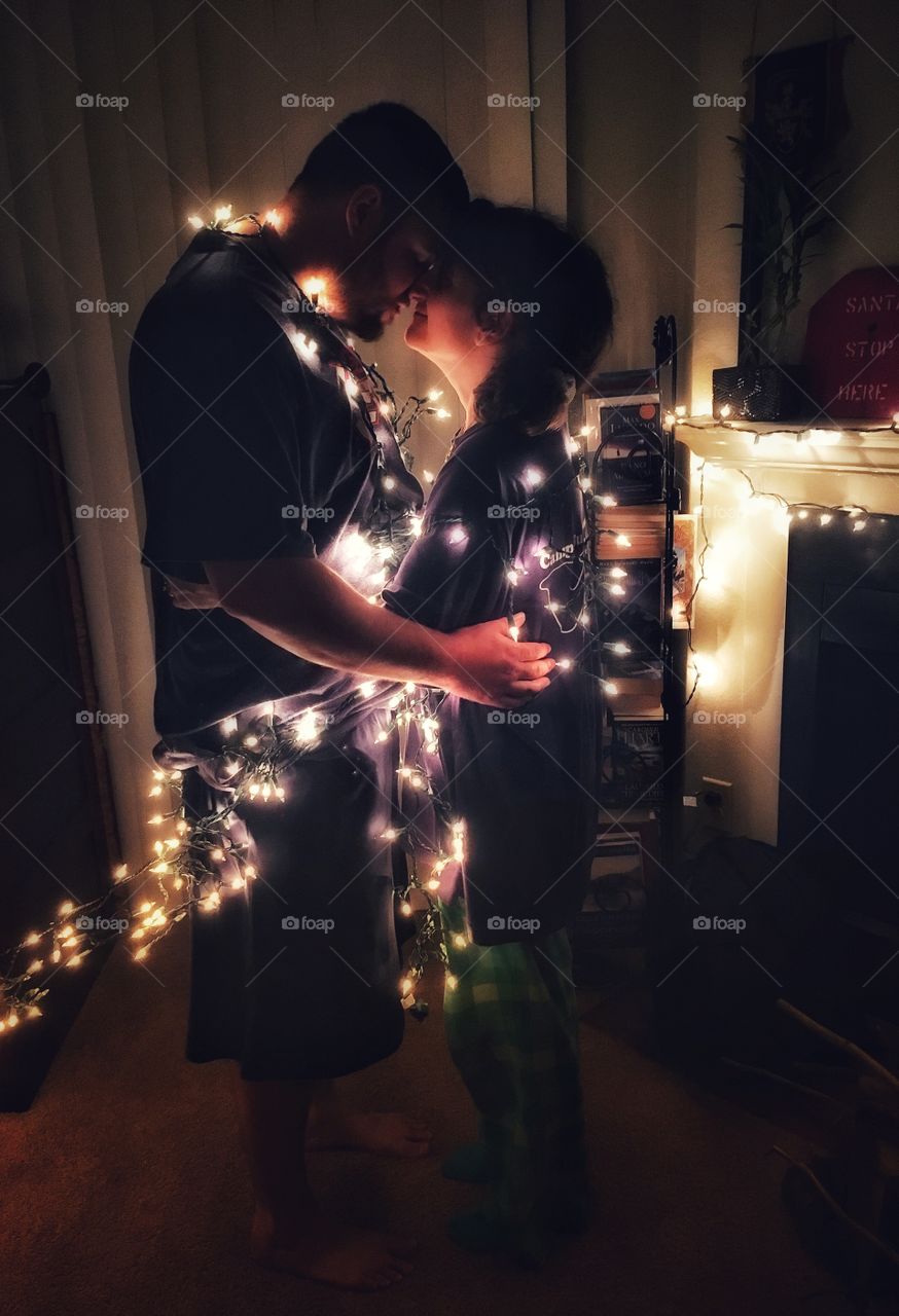 Strung up on Christmas love! 