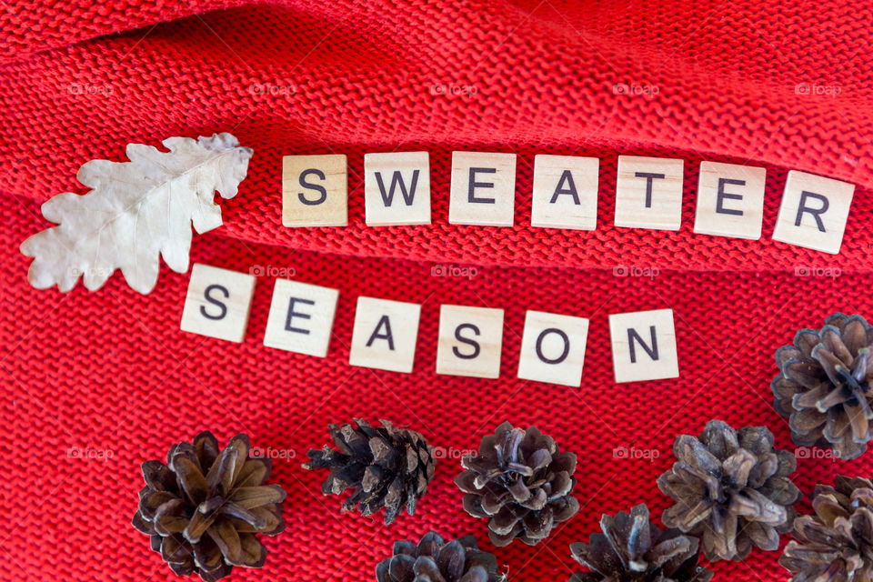 Sweater season flatlay