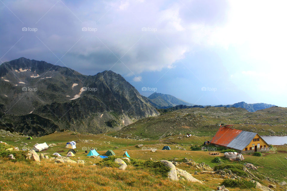 Camping in the mountain