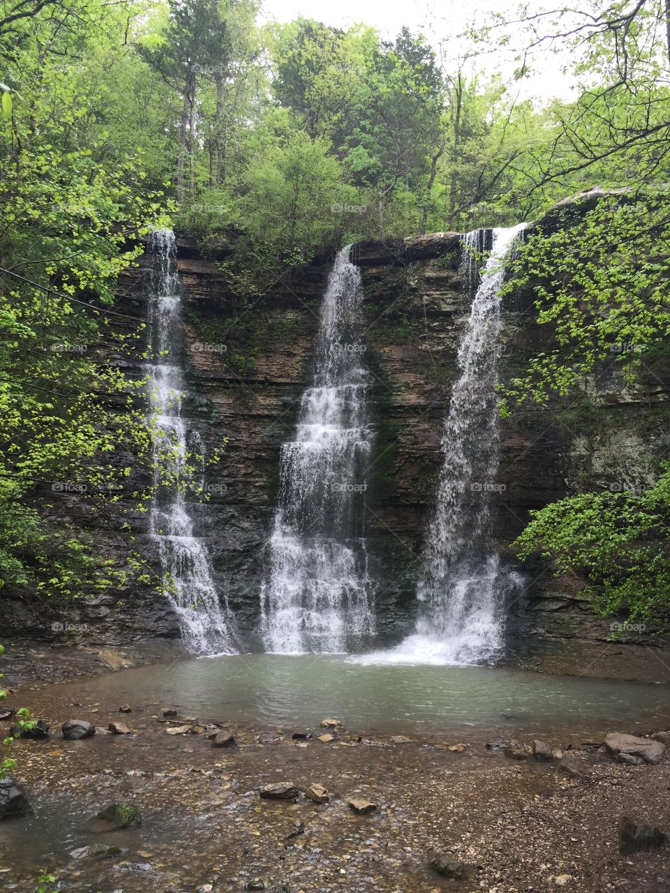 Triple waterfalls in Arkansas