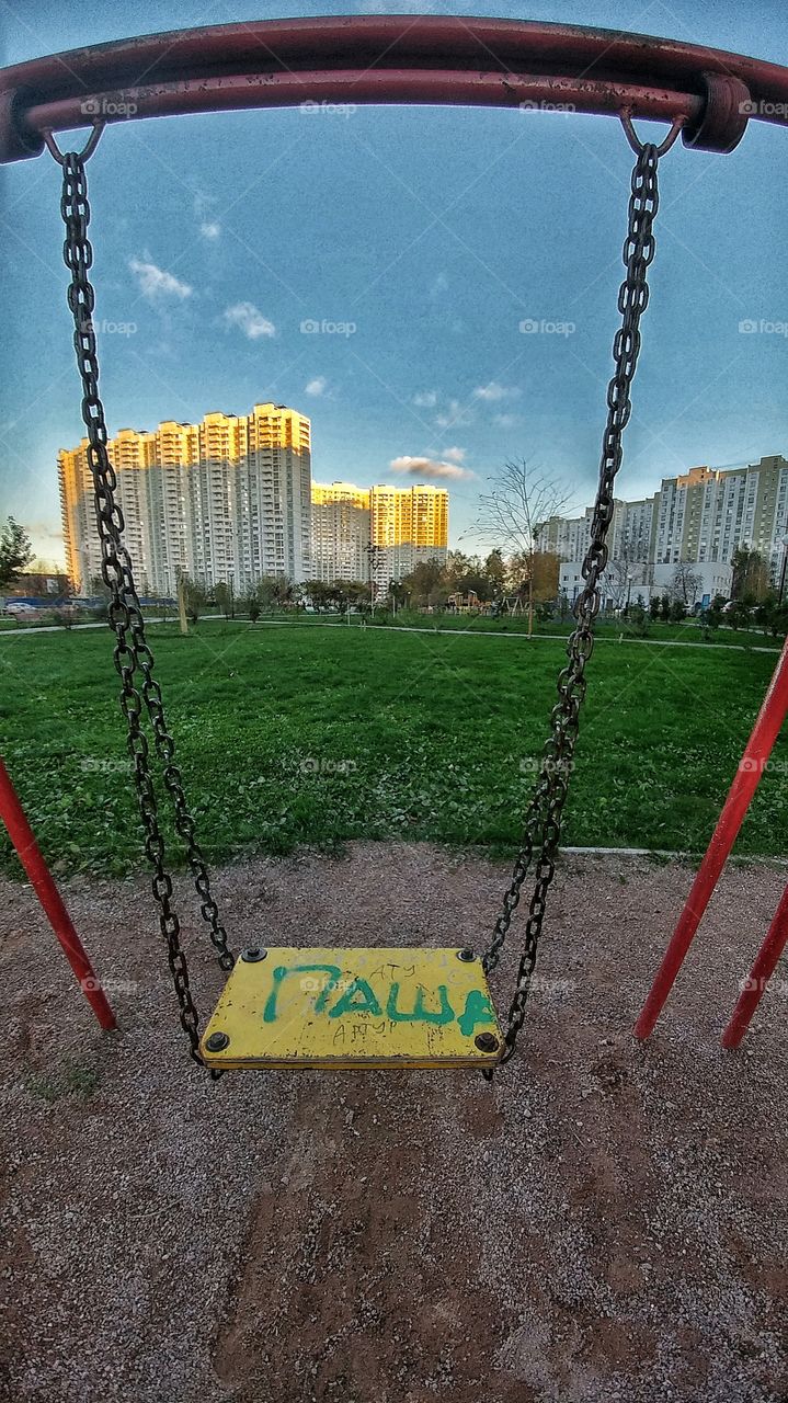 Took it at a playground. 