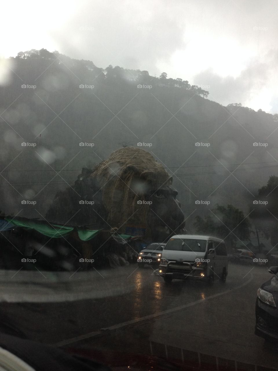 Raining and wet. Baguio, Philippines 