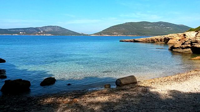 view of bay And beach in The mediterranean sea from North Sardinia