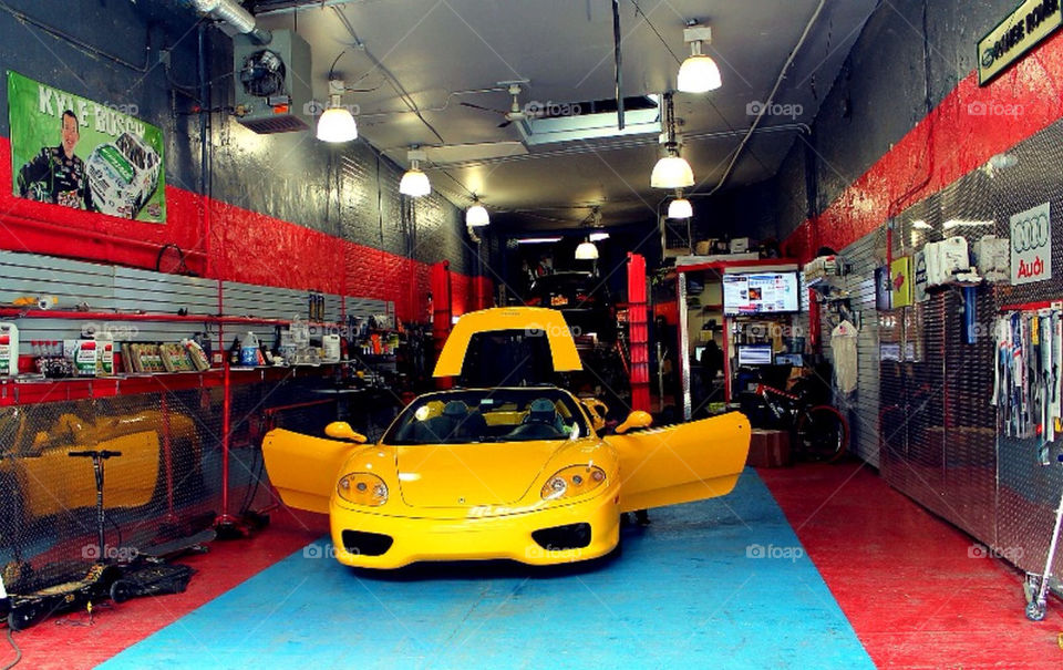 Yellow Porsche in NYC