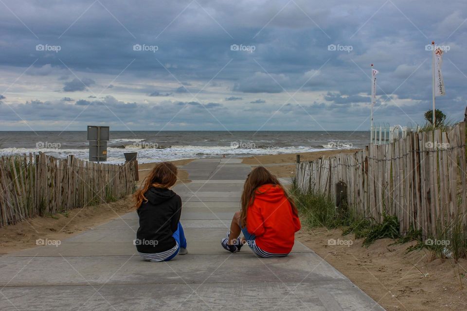 morning on the beach near the sea